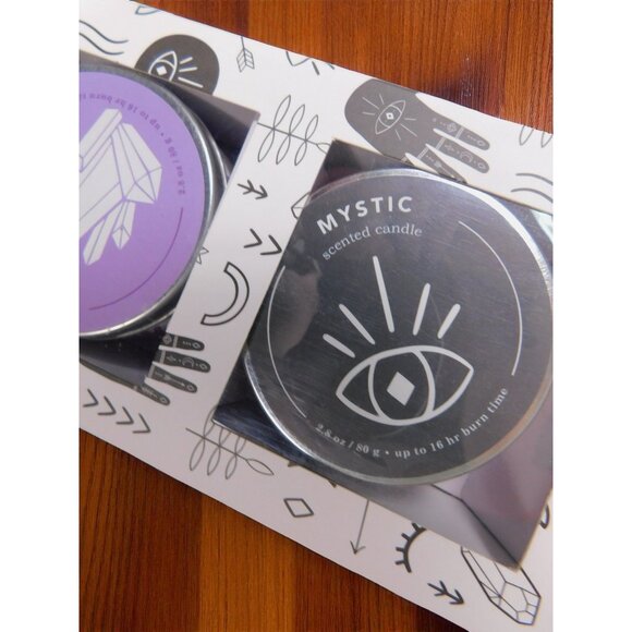 You Are Magic Scented Candle Set 3 Tin Clarity Mystic Purpose Crystals Gift Deco - Picture 4 of 9